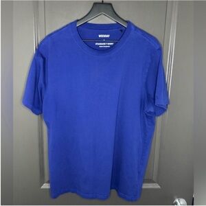 🔥🔥 WEEKDAY Standard T-Shirt | XL | Cobalt Royal Blue Crew Neck | Cotton Staple